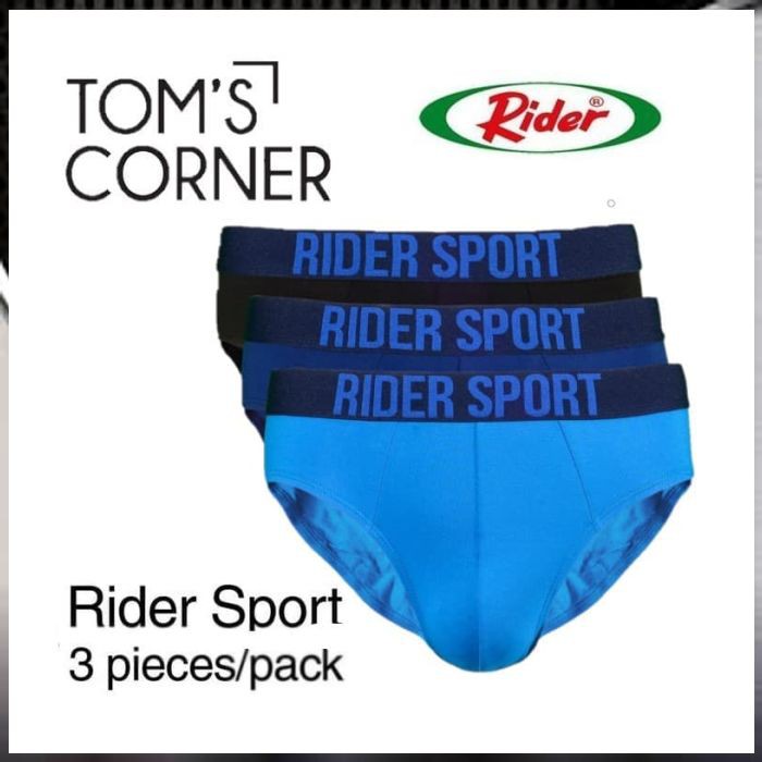 BS Celana dalam pria rider 781B | Cd Cowok terbaru| pakaian dalam | ISI 3 - Biru M