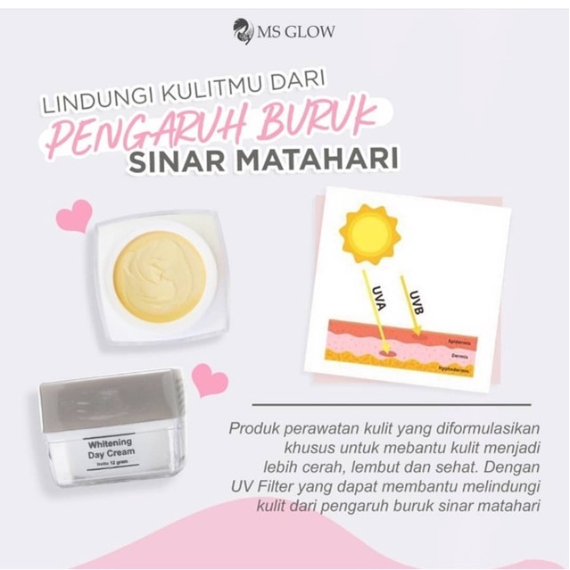 [MS108] GW-CR01 MS GLOW Whitening Day Cream Original BPOM Kosmetik Skin Care Lengkap