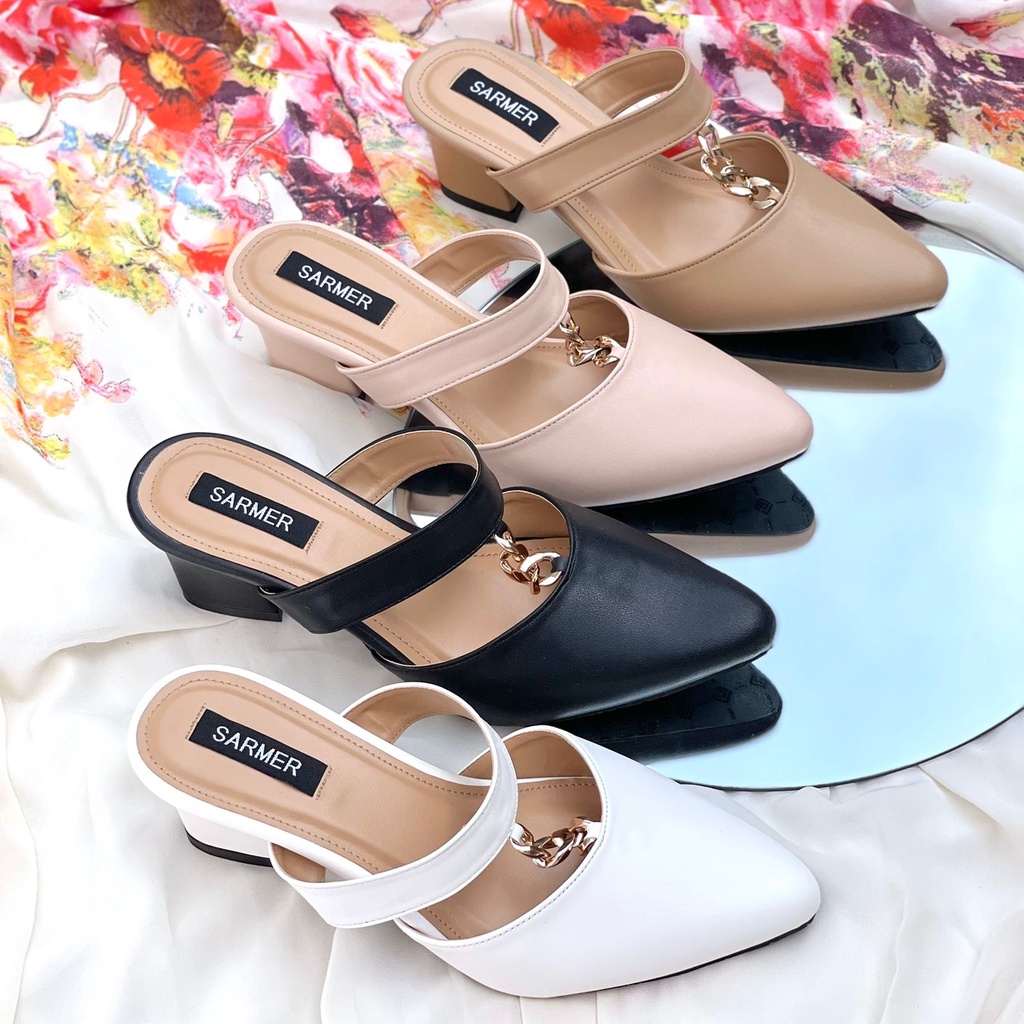 SARMER - LAYLIN HEELS WHITE