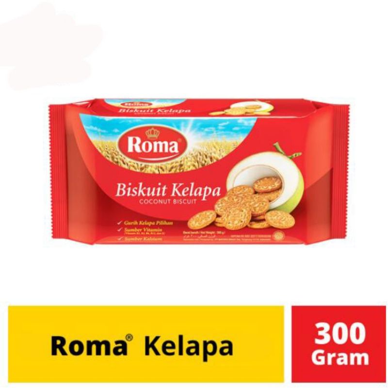 

PROMO!!! roma biskuit kelapa 300 gram jajanan jadul cemilan sehat roma kelapa dari mayora... bisa untuk hampers ulang tahun... biskuit laris...