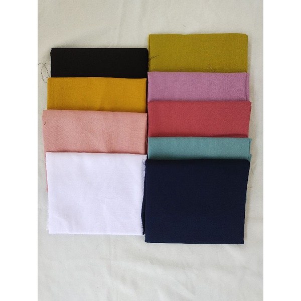 Kain Rayon Polos Premium Lebar 150 cm (harga per 0,5 m)