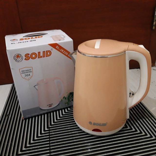 Solid Jug Kettle Teko Listrik 2.2 Liter / Ceret Elektrik Otomatis / Electric Ketel kamar hotel 2,2L