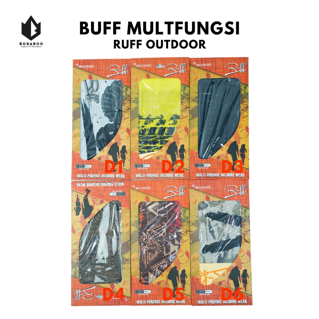 Bisa (COD) Ruff MultiFungsi Tanpa Sambungan - Buff - Masker Motor - Headwear - Scarf