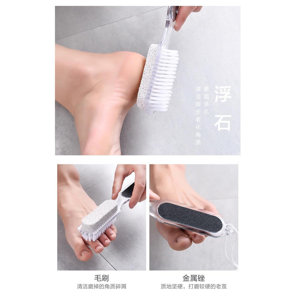 Pedicure Sikat Kaki / Scraper Tumit Kaki 4in1