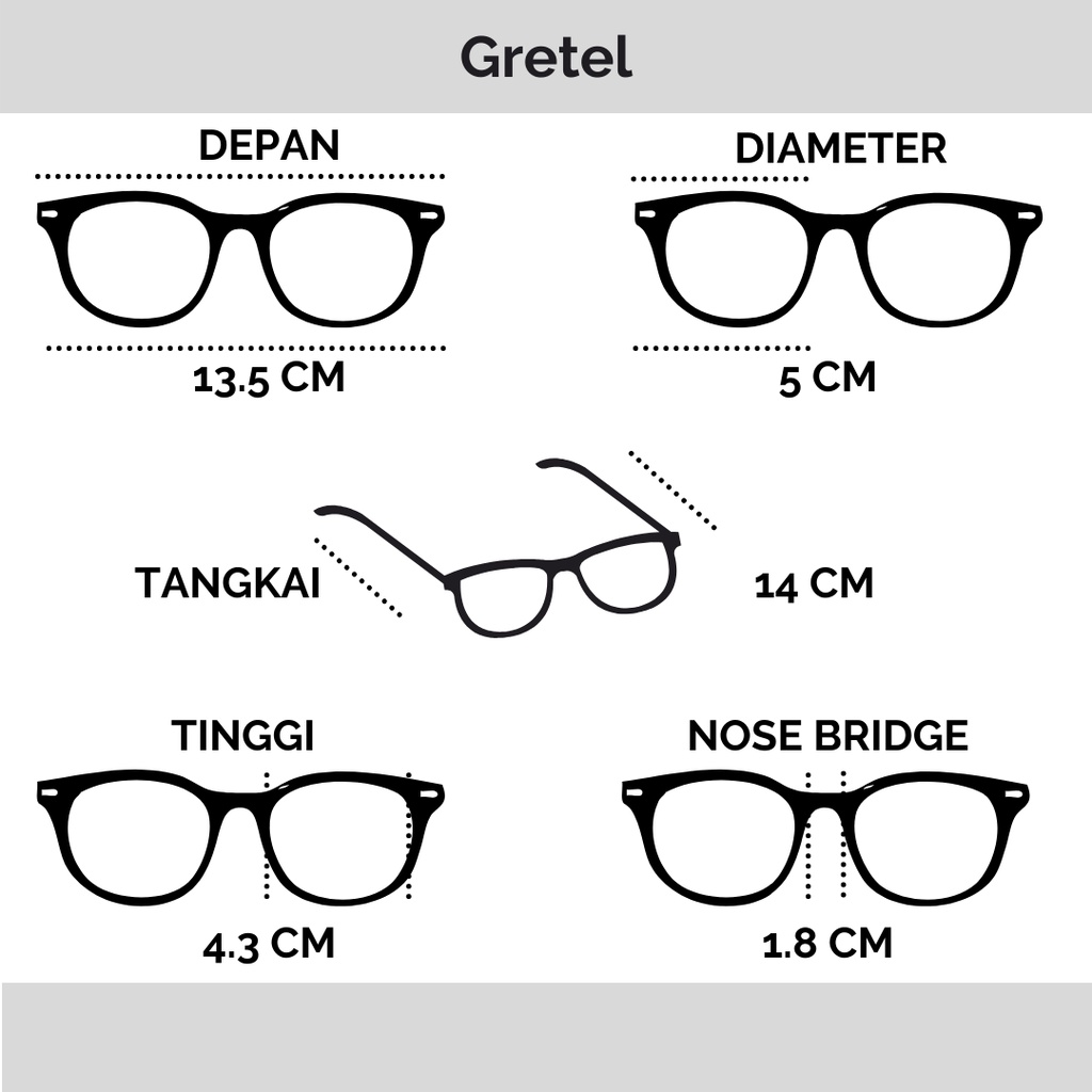 Flavia Eyewear - Kacamata Gretel Round Steel (custom minus, photochromic, blueray, bluechromic dan photobrown)