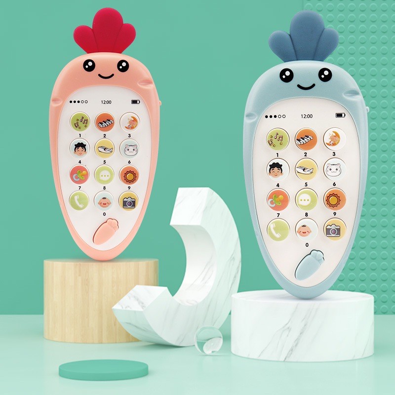 1234OS - Mainan Ponsel Bayi / Mainan Handphonebayi /Telepon Pendidikan Awal dengan Lampu Musik