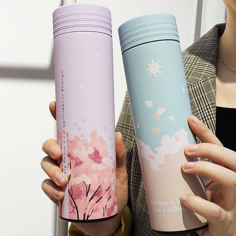 thermos botol minum air panas tahan panas stainless 24jam 500ml /unik-4