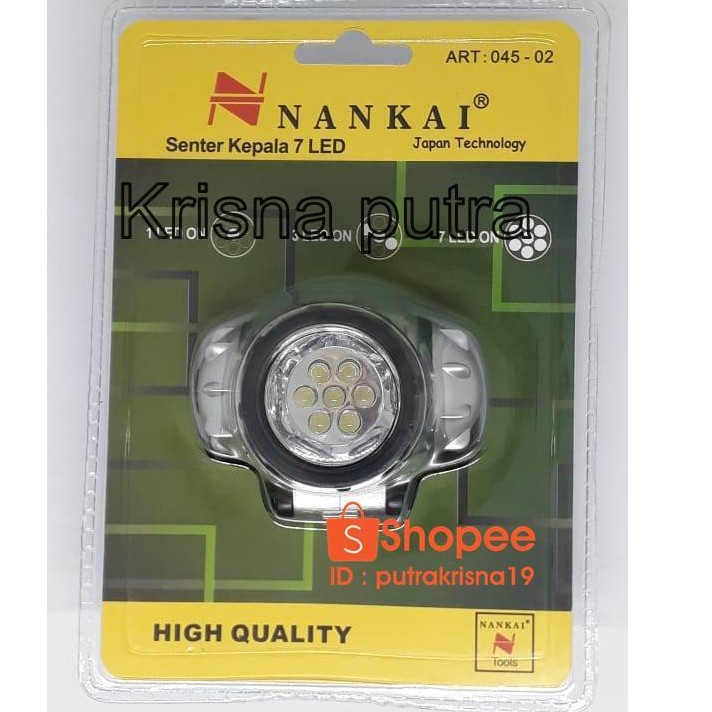 Senter Kepala 7 LED Nankai
