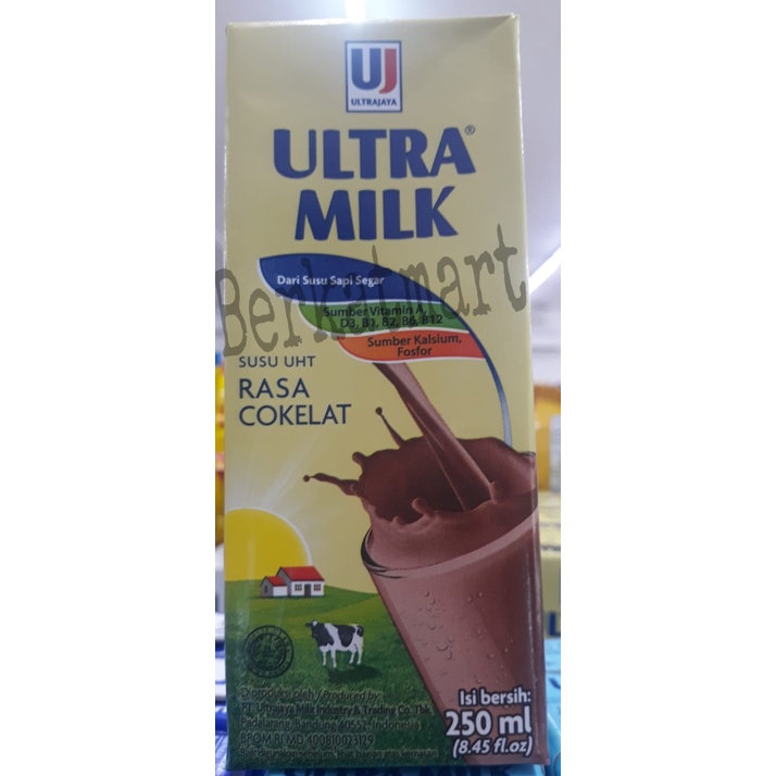 SUSU ULTRA 250ml RASA COKELAT ULTRA MILK UHT