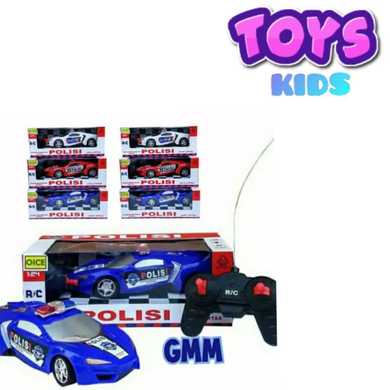 mainan mobil mobilan Remot Control Polisi