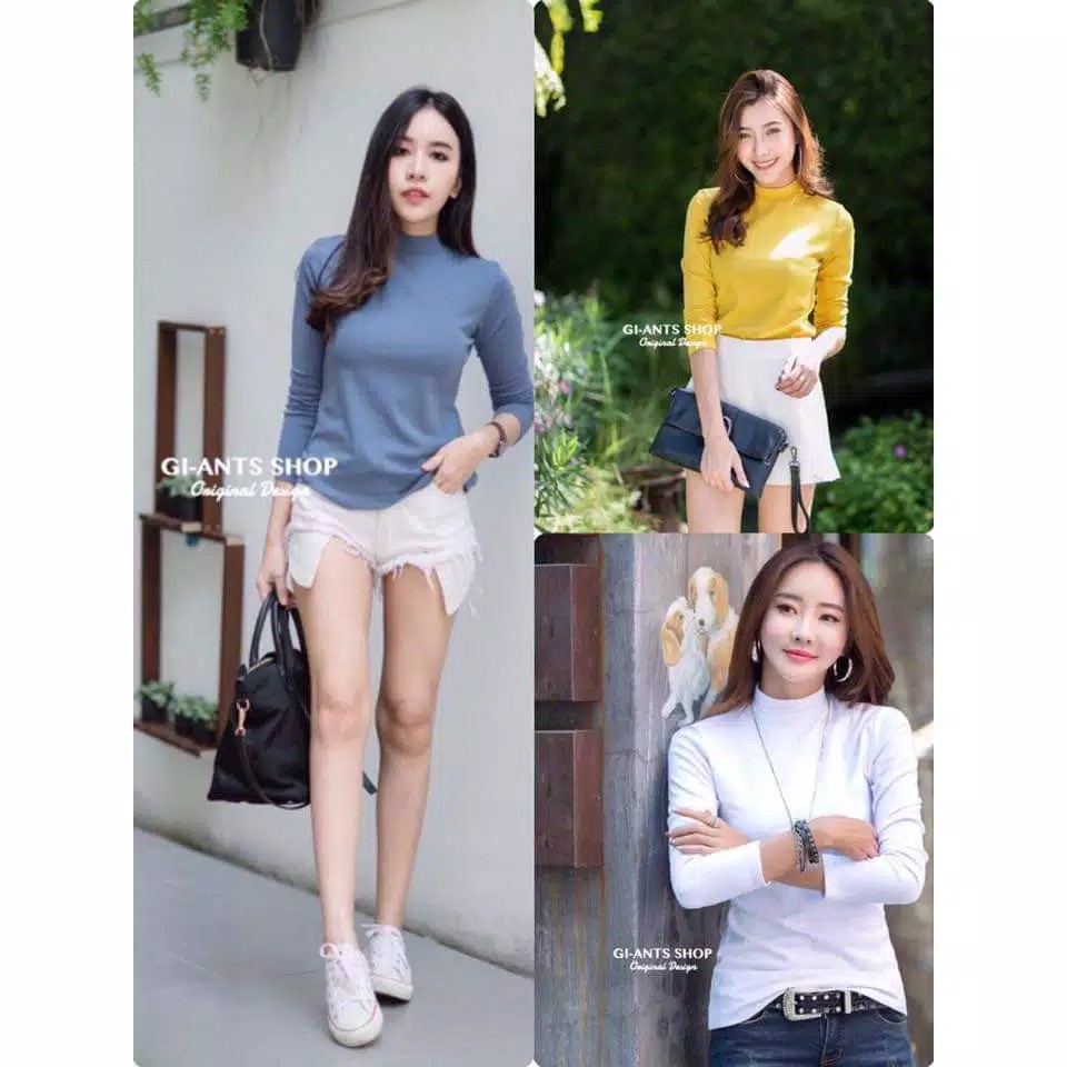 GIANTS BASIC / GIANTS SHOP | KAOS TURTLENECK LENGAN PANJANG | IMPORT BANGKOK ORIGINAL [ MST ]
