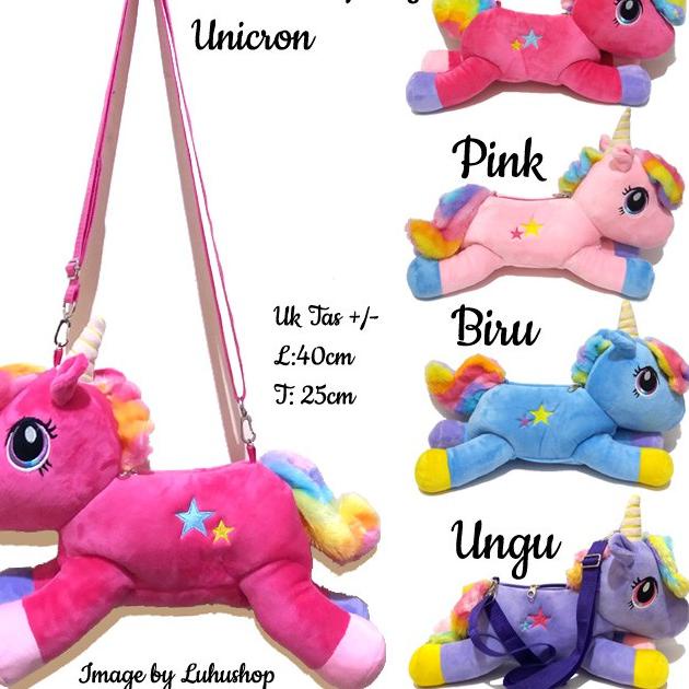 Tas Boneka Selempang Slempang Anak Cewek Kuda Pony Poni Kecil Unicorn