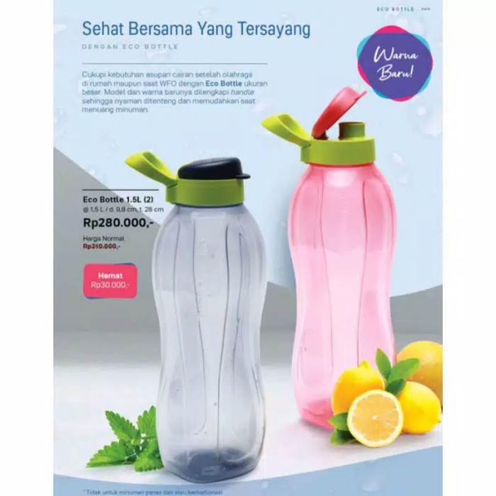 NEW Eco Bottle 1,5L Tupperware (1), botol minum kapasitas besar