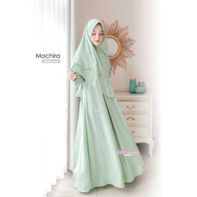 Mochira dress by Zabannia || Gamis only busui size M warna hijau