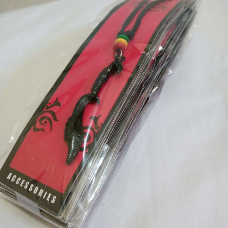 grosir 1lusin kalung metal kijang kulit