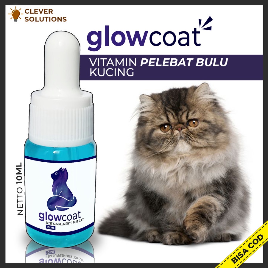 GLOWCAT Glowcoat Vitamin Bulu Kucing Pelebat Penumbuh Bulu Kucing Obat Bulu Kucing Rontok