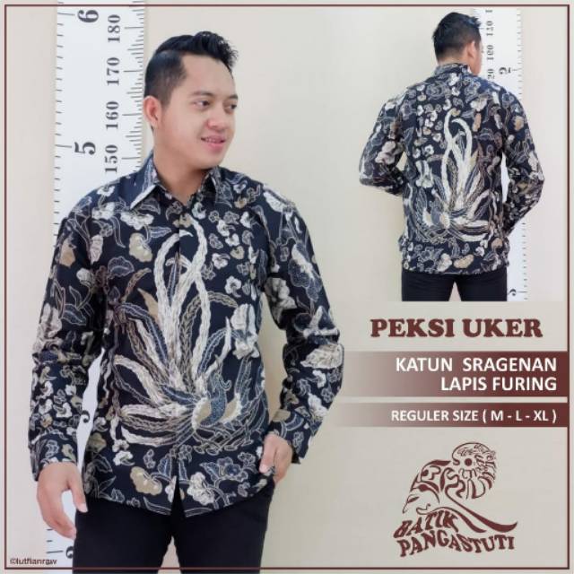 Kemeja Batik Lengan Panjang Pria Motif Elegan PEKSI UKER