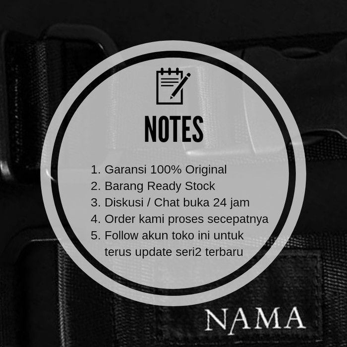 Backpack Outdoor Waterproof NAMA Studios 322 Tas Ransel Distro Branded - Hitam