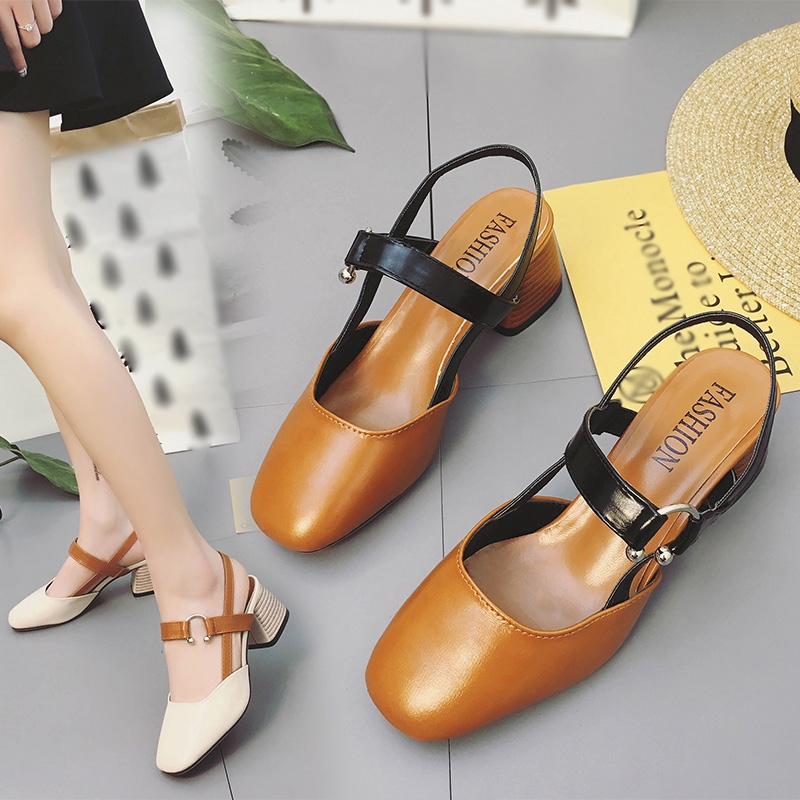  Sepatu  Hak  Tinggi  Gaya Korea Untuk  Wanita  Vintage High 