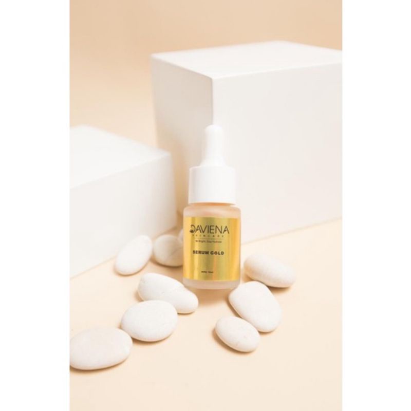 Daviena Skincare Paket Gold Series Davienaskincareofficial Davina Devina Lampung Surabaya Jakarta Pencerah Pemutih Flek Wajah Glowing Bpom Daviena Skincare-Serum gold