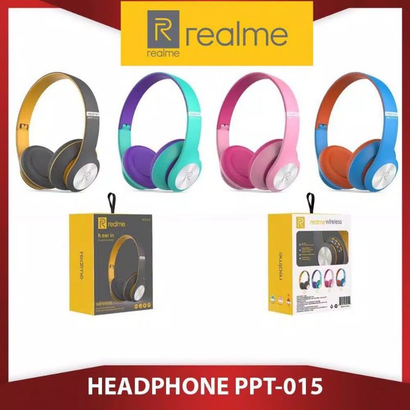 Headset Bando Wireless Realme PPT 015 Handsfree Bluetooth Bass