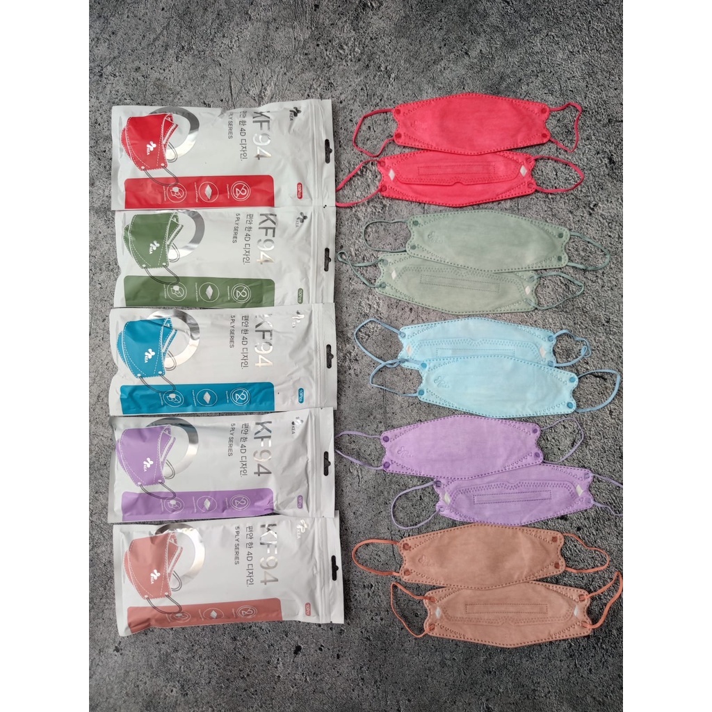 KEA KF94 5PLY EMBOS- MASKER 5PLY KF94 KEA EMBOS 5 LAPISAN WARNA KEMENKES KEMASAN ZIPLOCK