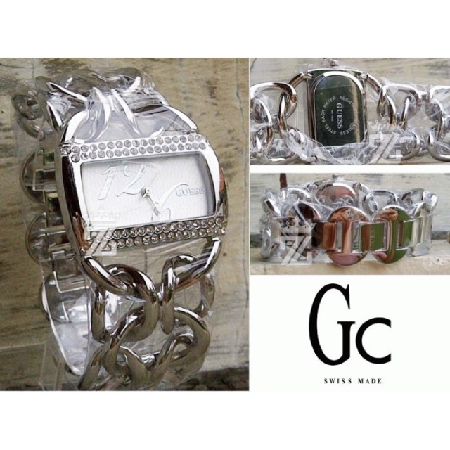 JAM TANGAN WANITA GC125786 CHAIN SILVER DIAMOND