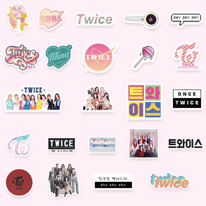 Stiker Motif TWICE Untuk Dekorasi Diarykoper