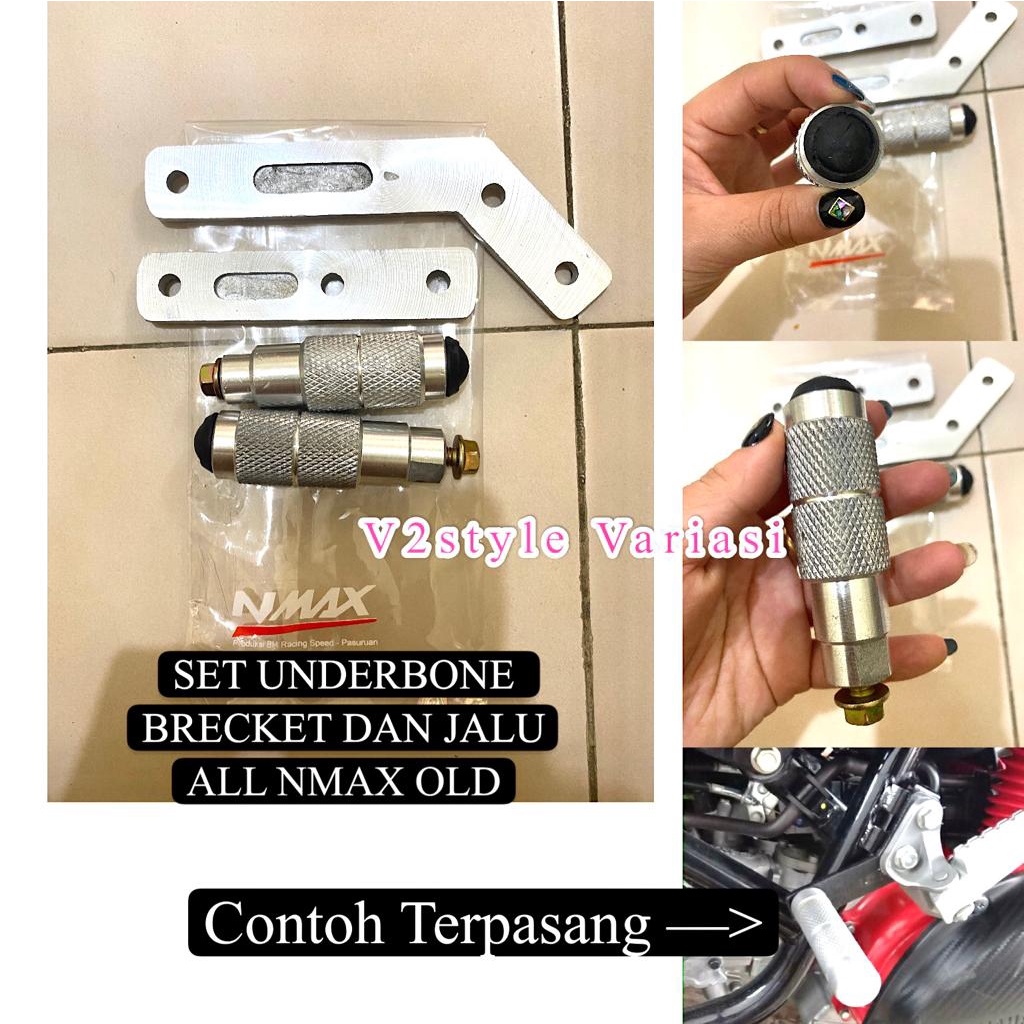 NEW UNDERBONE NMAX OLD FULL CHROME FOOTSTEP YAMAHA NMAX LAMA STEP NMAX 2015 CHROME NMAX 2016 NMAX 2017 NMAX 2018 NMAX 2019 SET PIJAKAN KAKI BELAKANG NMAX 2IN1 SET JALU UNDERBON PLUS BRECKET BRACKET BREKET INJAKAN BAWAH NMAX PIJAKAN KAKI DEPAN BELAKANG