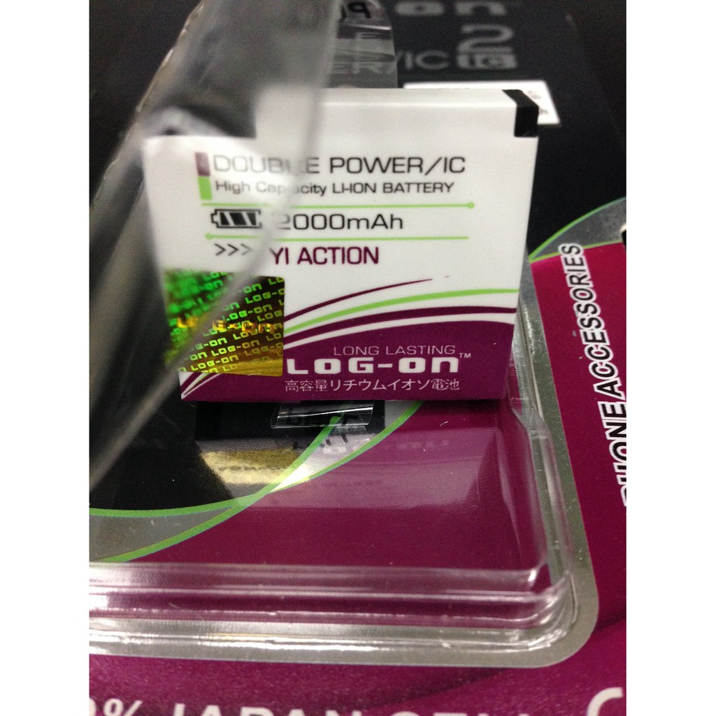 Baterai Battery Xiaomi YI Action Camera 2000mah Double Power Log On m