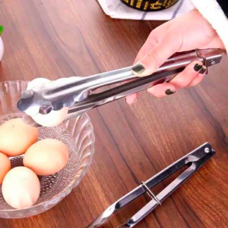 Penjepit Capitan Jepit Gorengan Makanan Capit Panggangan Grill BBQ Jepitan Gorengan Stainless Pencapit Penggorengan