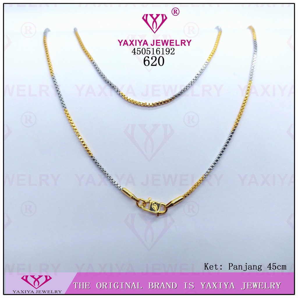 

Kalung Italy Kombinasi Perhiasan Imitasi Gold Yaxiya Jewelry 620