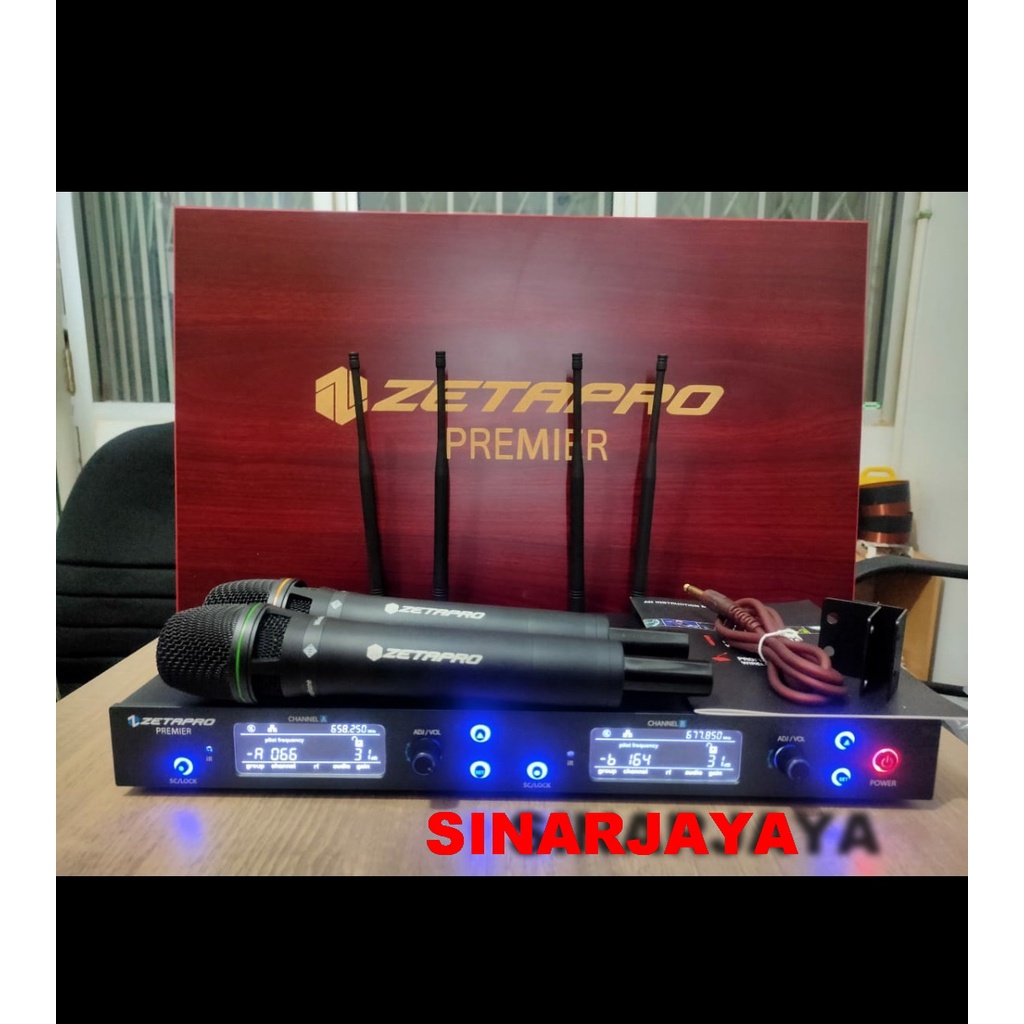 MIC WIRELESS ZETAPRO PREMIER FREE HARDCASE 2HANDHELD NEW