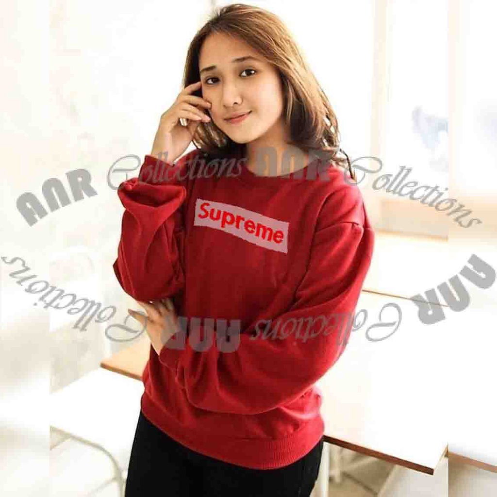 Sweater Basic Supreme Wanita | Sweater Oblong Supreme Cewe