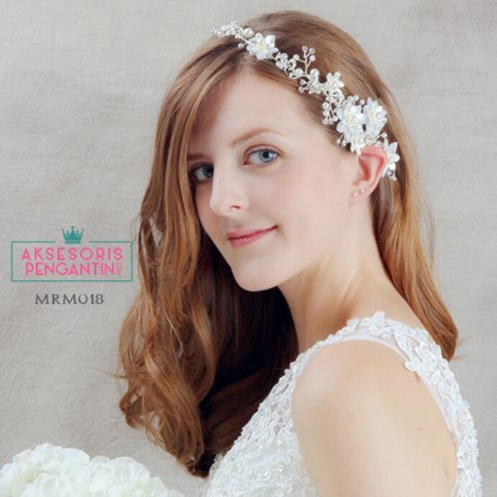 [STOK TERBATAS] HIASAN RAMBUT AKSESORIS PESTA HEADPIECE PENGANTIN BUNGA MRM018