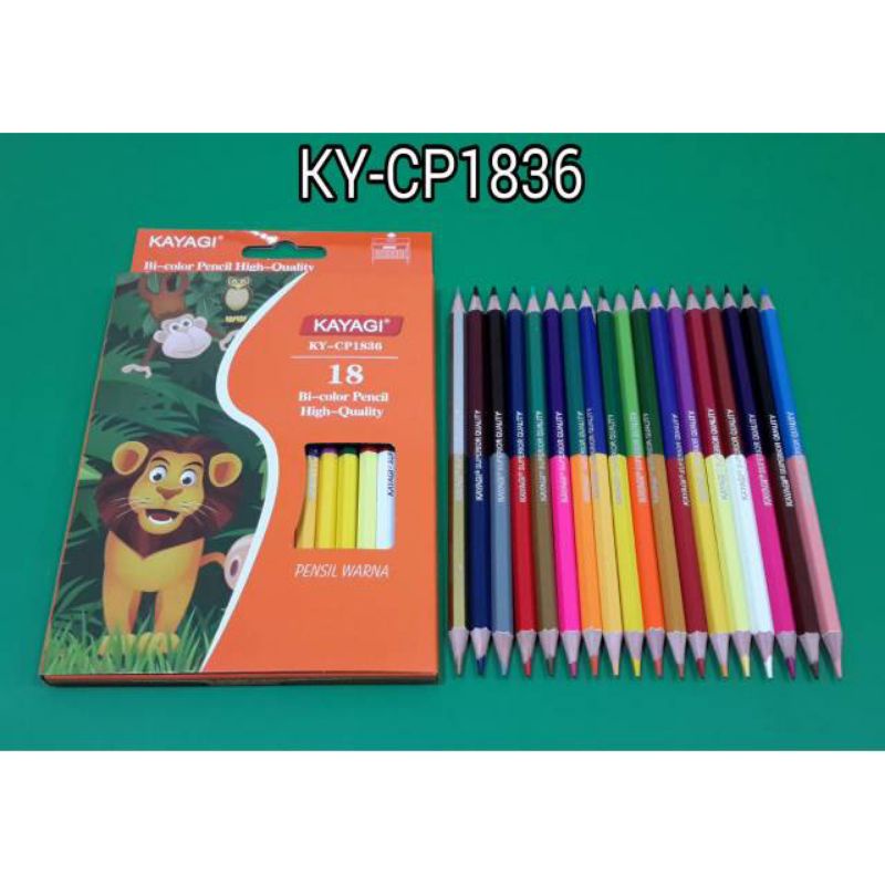 

Pensil warna panjang 36 warna - 18 Batang Kayagi KY-CP1836