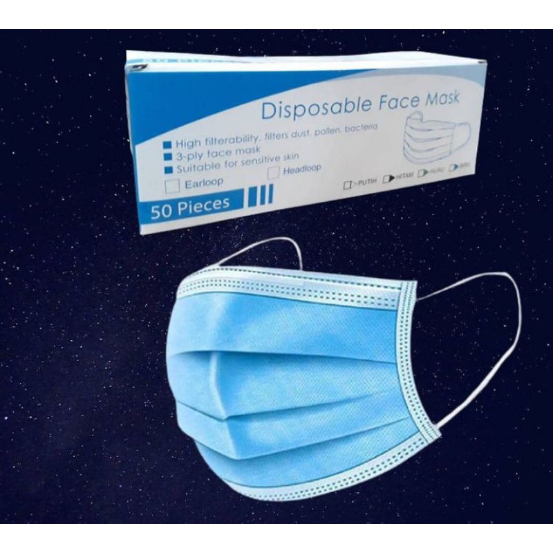 MASKER EARLOOP 3ply