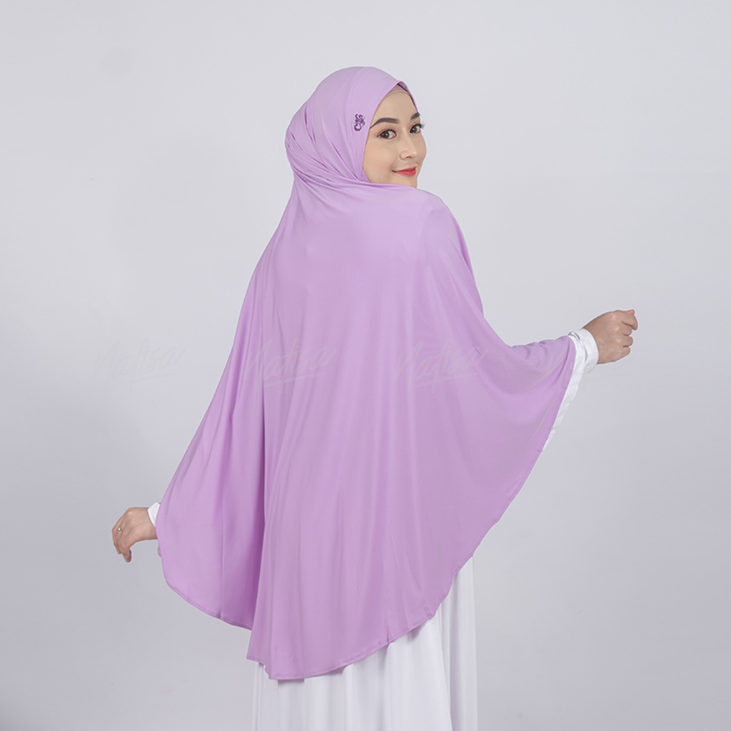 Hijab Khimar Jumbo Nafisa salsabila | Jilbab Instan Syari Antem Tanpa Pet Kerudung Instan Antem