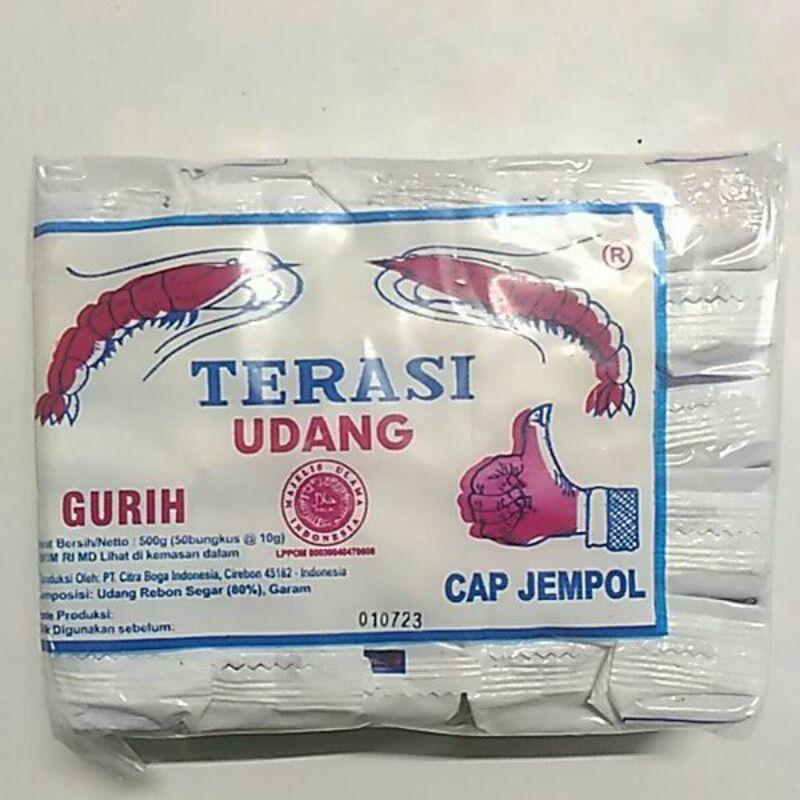 

Terasi udang cap jempol isi 50bungkus