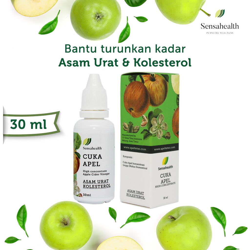 Obat Asam Urat Dan Kolesterol Cuka Apel Tetes Asli Herbal Alami Sensahealth 30 Ml Shopee Indonesia