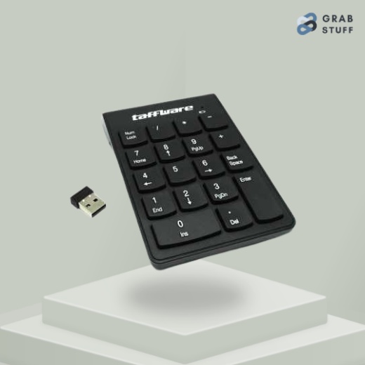 Keypad Numeric Wireless 2.4 GHz 10 Meter / Keypad Keyboard Mini Angka Numeric Wireless Laptop Komputer Berkualitas Murah Unik / Keypad Numerik Kabel Keyboard Angka Wireles / Keyboard Mini Numeric Keypad