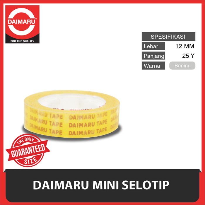 

Daimaru Mini Selotip 12 mm x 25 Yard