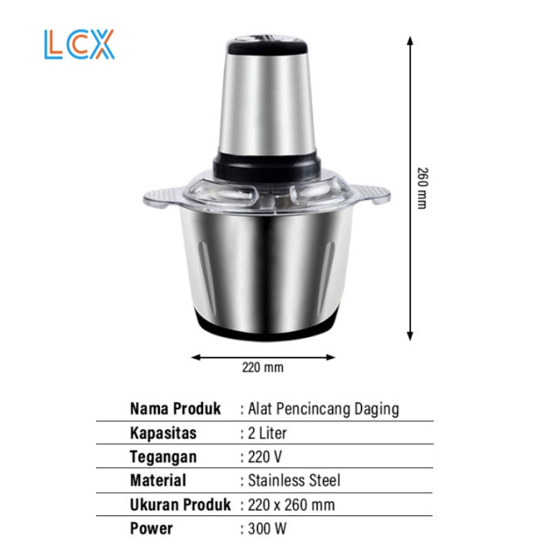 LCX Blender Daging Mesin Penggiling Daging/Sayur Chopper Meat Grinder VS-1822