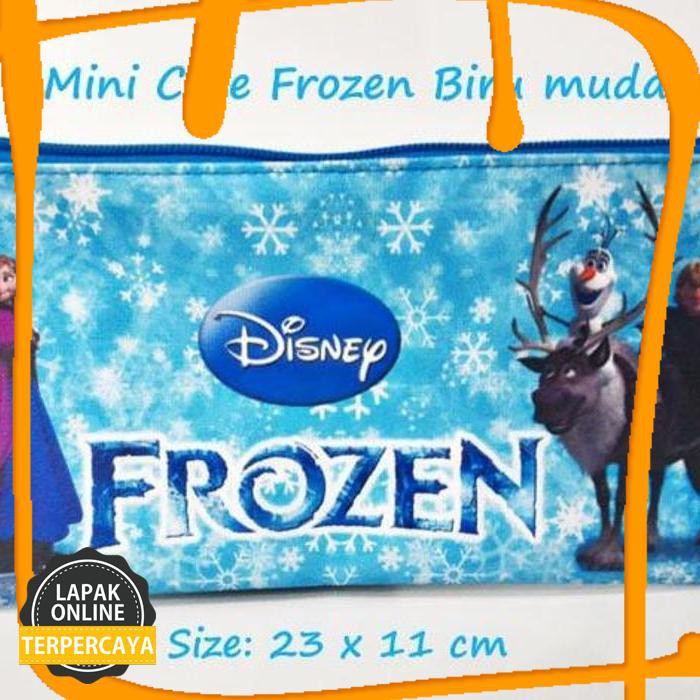 

New Arrival Mini Case Frozen Biru Muda Tempat Pensil Stationary Pencil Case Dompet Barang Original