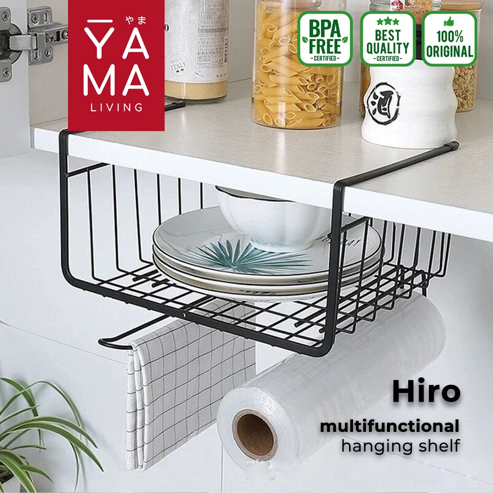 YAMA HIRO Hanging Basket Keranjang Rak Gantung Besi Tempat Penyimpanan Dapur Multifungsi