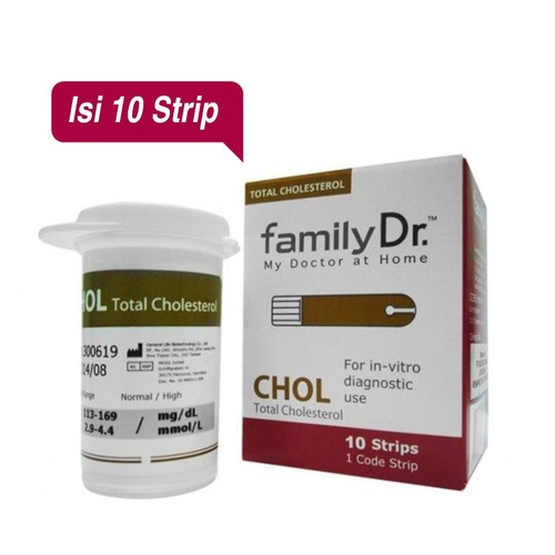 Cholesterol Strip FamilyDr Strip Tes Kolesterol isi 10 - Cholesterol Strip Test