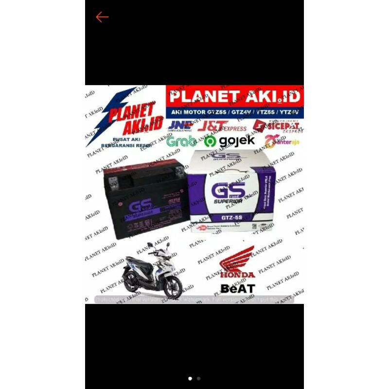 Jual AKI MOTOR GS/GTZ-5S AKI KERING UNTUK SEMUAH MOTOR METIK | Shopee