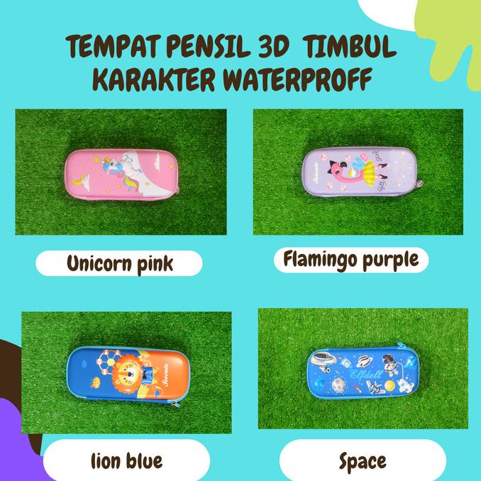 

(COD) Kotak Pensil 3D Timbul Tempat pensil Anak Laki/Perempuan Waterproff PROMO SPECIAL Kode 403