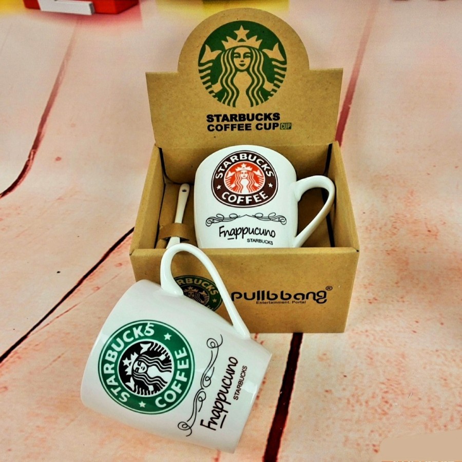 SALE Gelas Strabucks Frappucino Gift Set Murah Kado Souvenir Mug