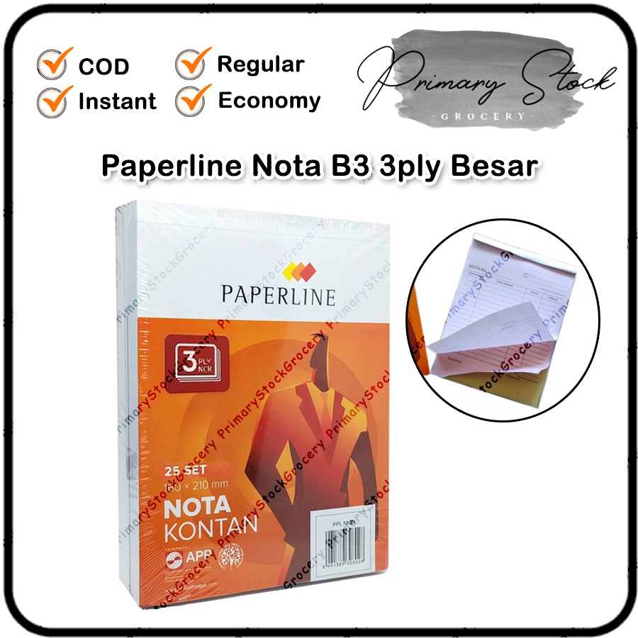 

Nota Kontan 3 PLY Besar B3 Buku BON RANGKAP 3 NCR 160 mm x 210 mm